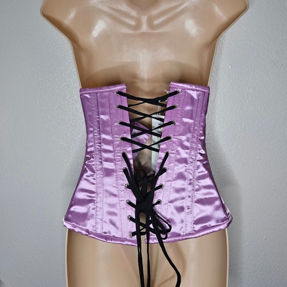 Top Drawer by Daisy Corsets Lavender Purple Lace Up Back Zipper Corset - Picture 2 of 6